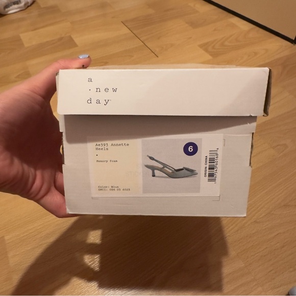 A New Day Women's Blue Embellished Heels Kitten Heel - Picture 3 of 4